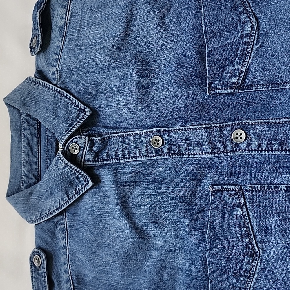 EXPRESS Blue Denim Button Front Shirt - Size XS | 1P